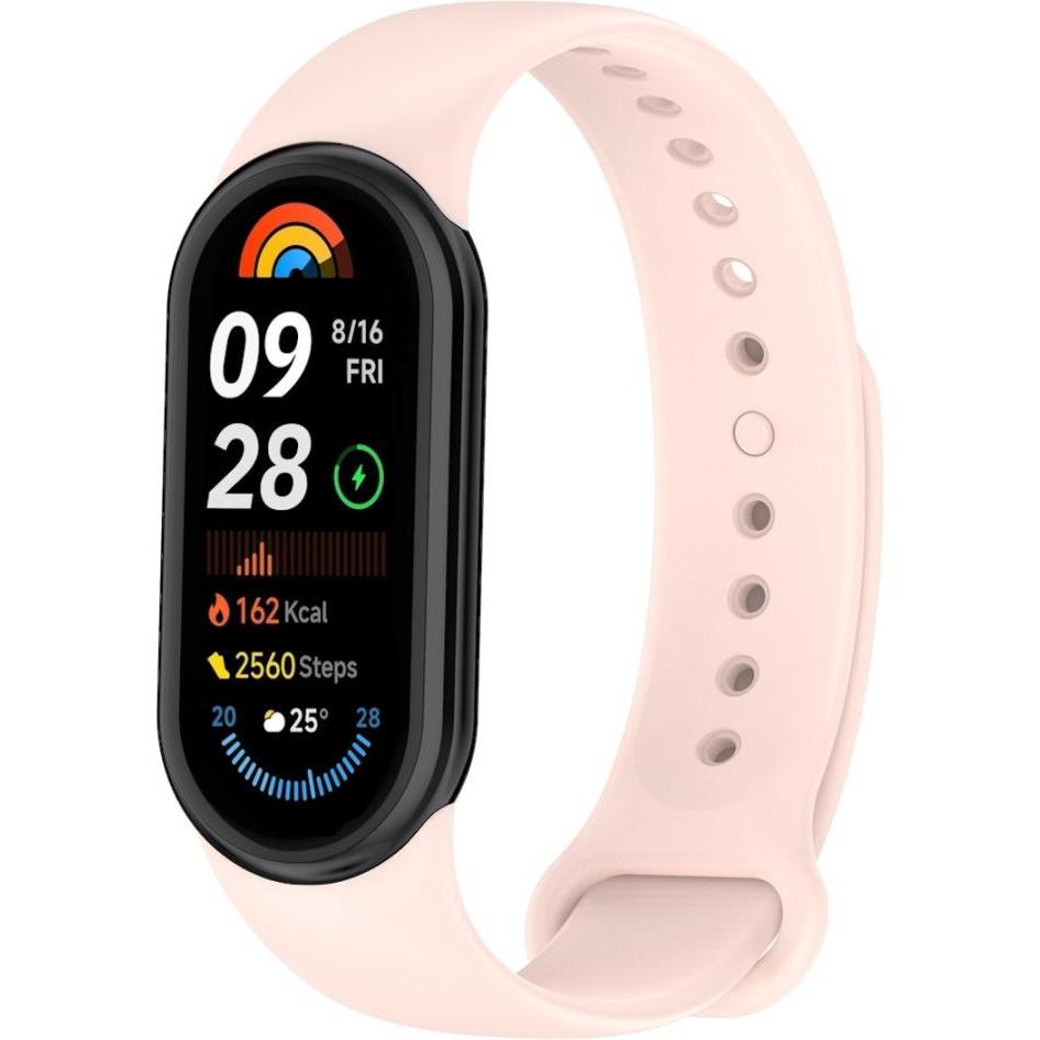 Screenguard Silicone Strap Ersatzarmband (Silikon, Xiaomi Smart Band 9), Uhrenarmband, Rosa