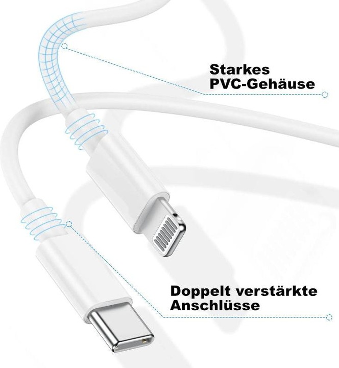 Produktbild Hermex Lightning – USB-C (3 m, USB 3.2 Gen 1)