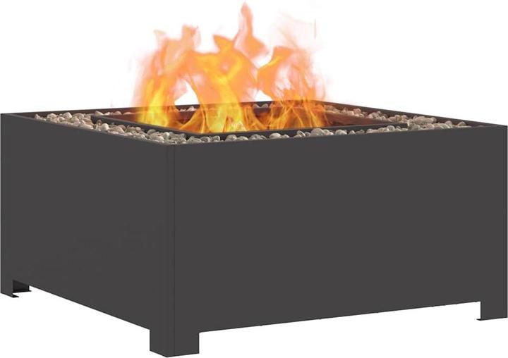 Immagine prodotto vidaXL Ciotola per il fuoco quadrata in acciaio nero