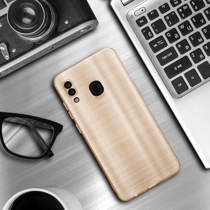 Actual product image Cadorabo Case for Samsung Galaxy A20 / A30 / M10s in TPU Brushed Camera Protector LM160 Style (Samsung Galaxy A20, Samsung Galaxy M10s, TCL A30)