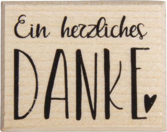 Produktbild Rayher Stempel "Ein herzliches Danke", 4x5cm