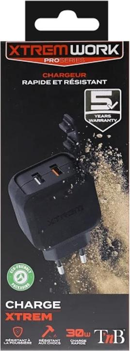 Actual product image T'nB Xtremework power supply 27W 30W, 3A, 2x USB A (30 W, 2 ports)