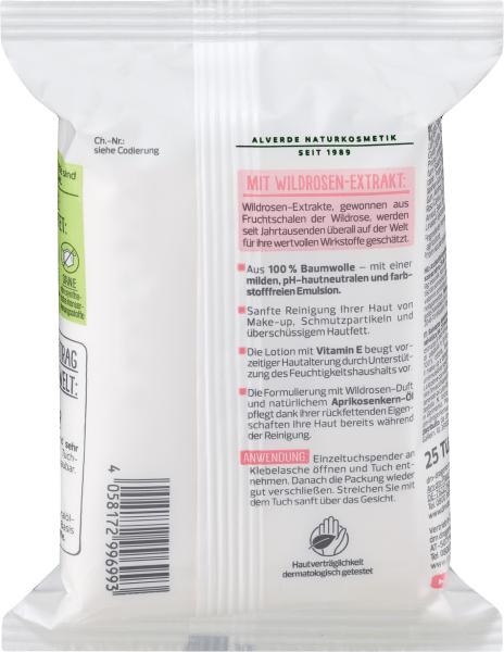 Produktbild dm alverde Reinigungstücher Bio-Wildrose (Reinigungstücher Gesicht)