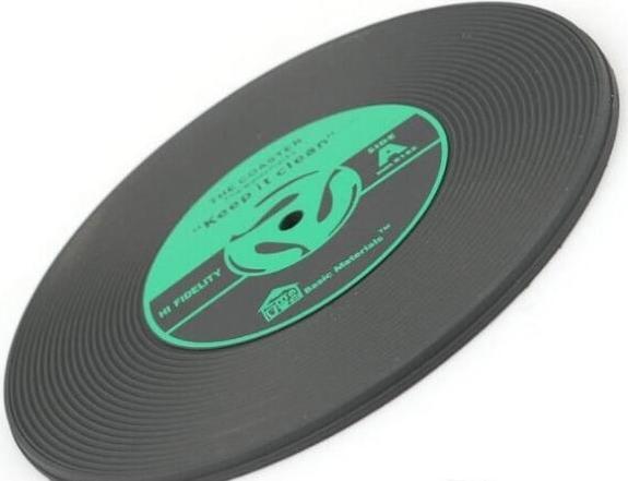 Produktbild JTI Untersetzer - Retro-Vinyl-Schallplatte (6x, Glasuntersetzer)