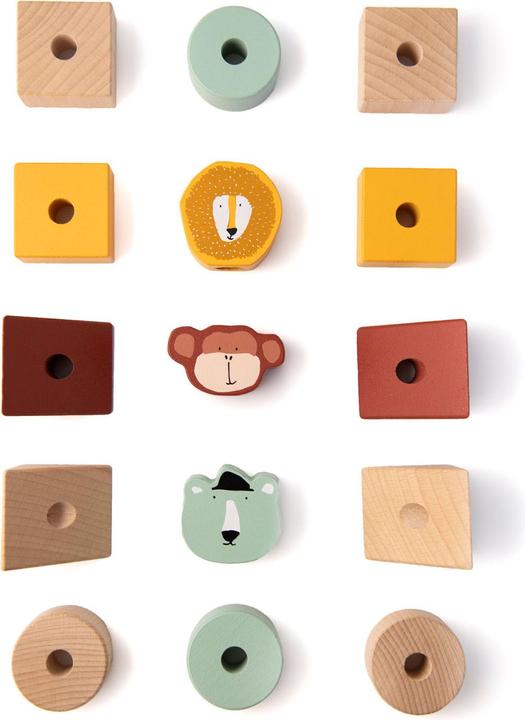 Actual product image Trixie Baby Wood stacking game with animals