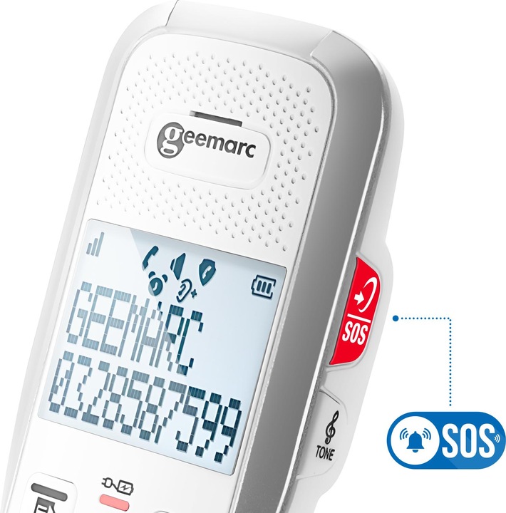 Produktbild Geemarc AMPLIDECT 595 PHOTO Schnurloses Seniorentelefon Anrufbeantworter, Foto-Tasten Beleuchtetes Display W