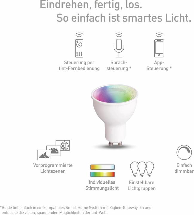 Produktbild Müller Licht LED Reflektor dimmbar GU10/6W(50W) 350 lm 1800- 6500 K warmweiss- tageslichtweiss + (GU10, 6 W, 350 lm, 1 x, F)