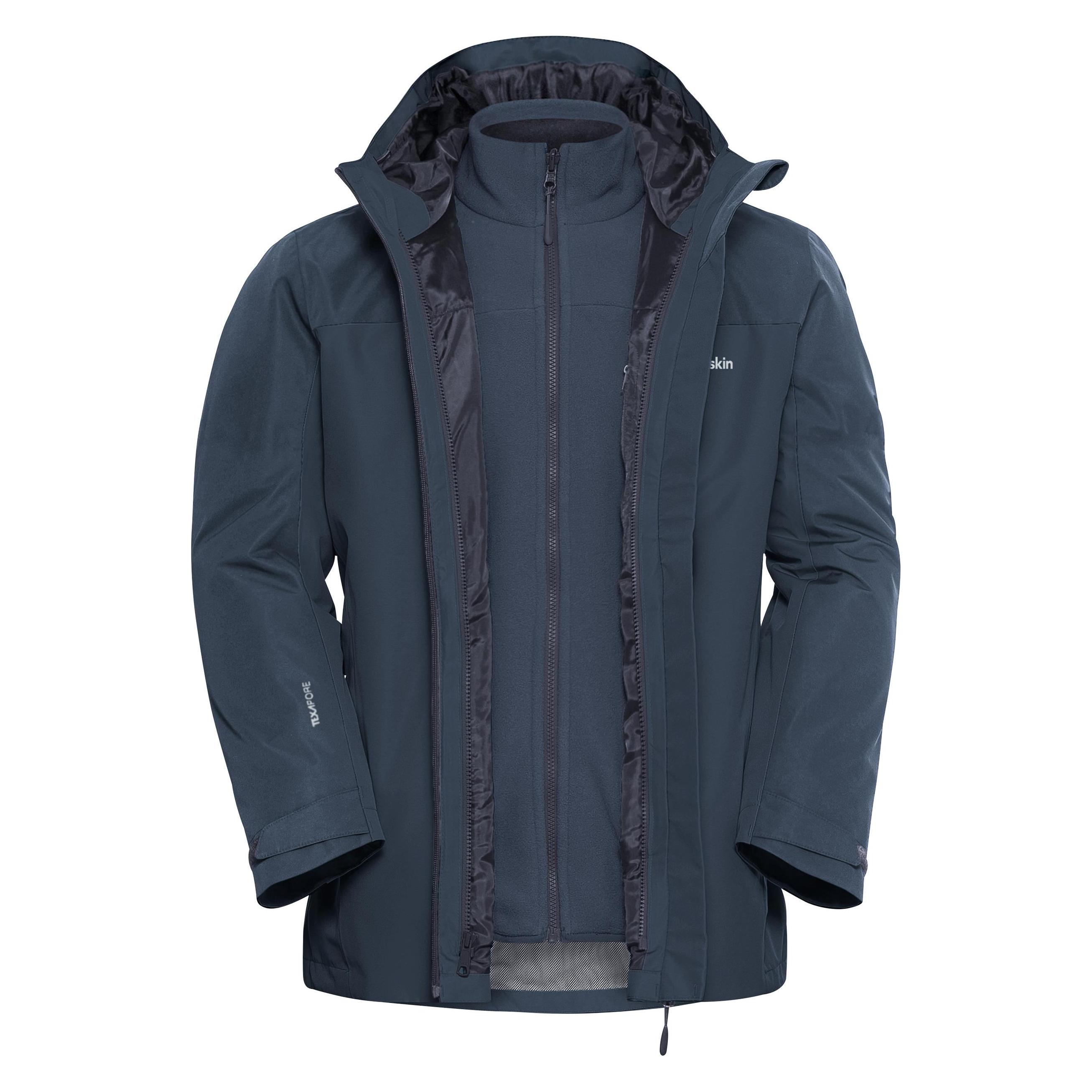 Jack Wolfskin, Herren, Outdoorjacken, Taubenberg 3In1 Jkt M (3XL), Blau, 3XL