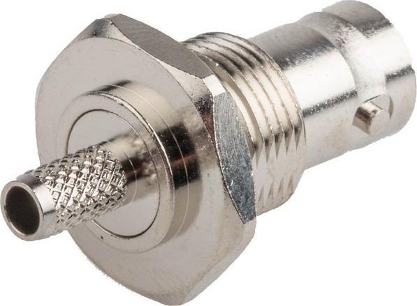 Actual product image RS PRO Female coaxial connector BNC connector, panel mount, crimp connection, for RG58 cable