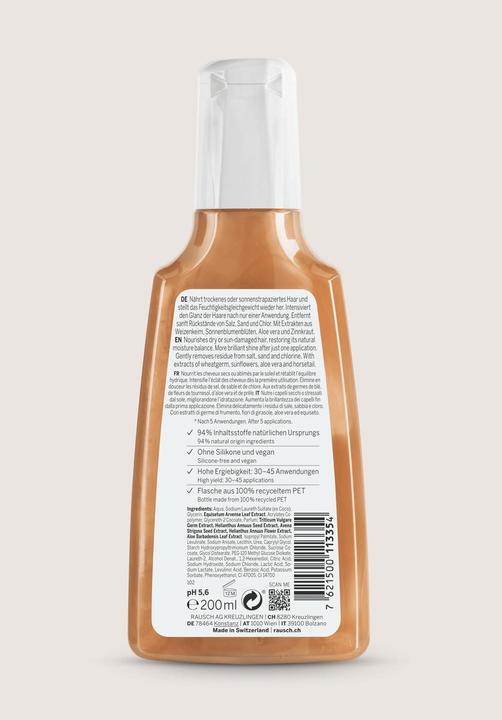 Image du produit Rausch Shampooing après-soleil au germe de blé (200 ml, Shampoing liquide)