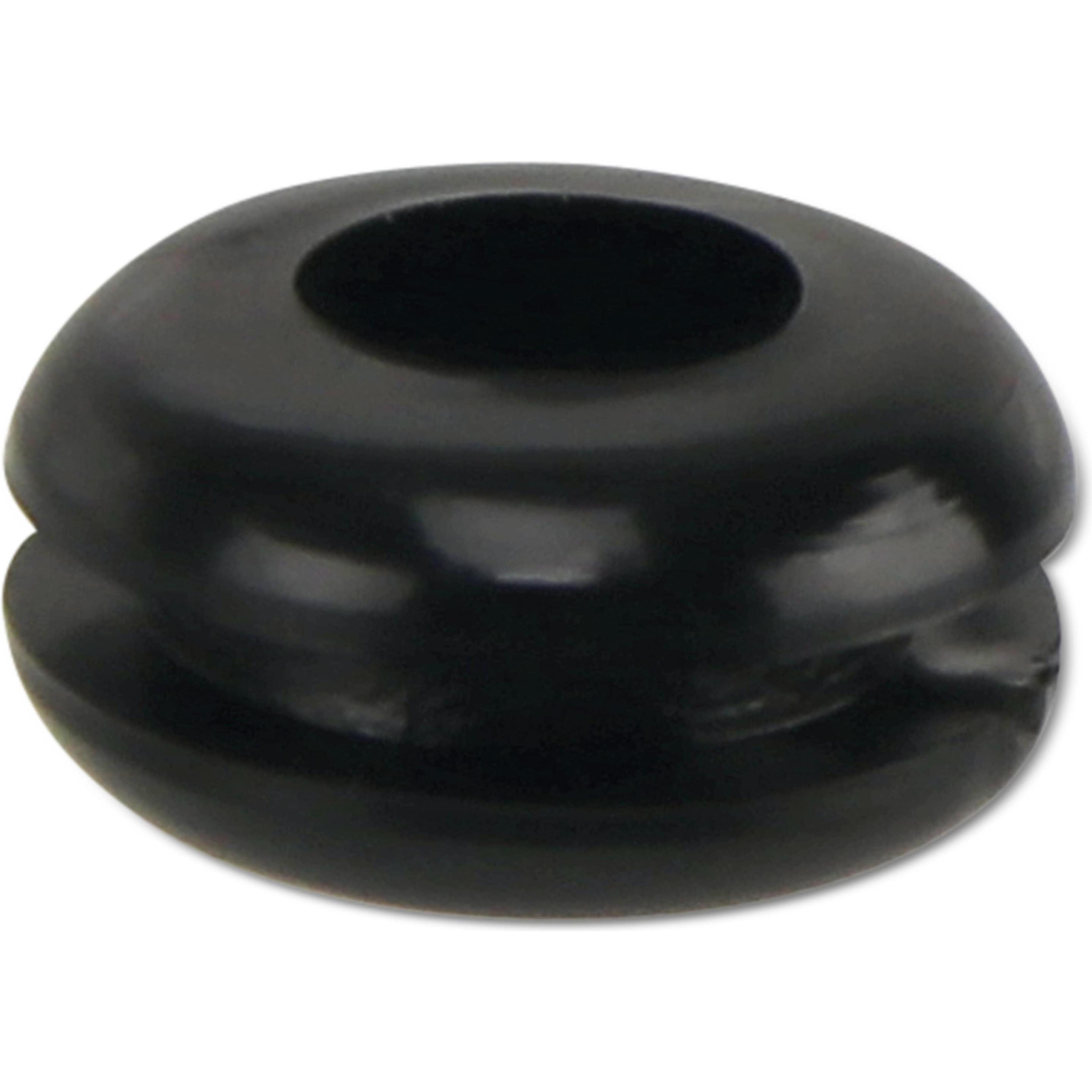 KSS, Kabelschutz + Kabelführung, Kabeldurchführungstülle PVC, schwarz, Plattenstärke 1,7, Loch-Ø 6,4, geschlossen, 1 Stü...