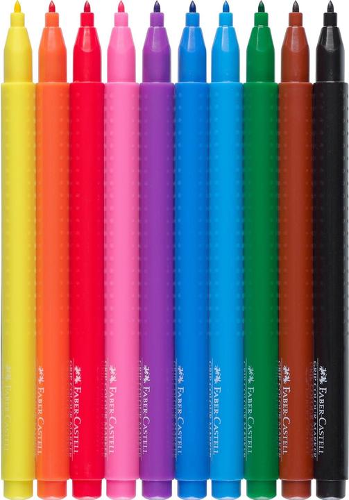 Immagine prodotto Faber-Castell Penne a punta di fibra Grip Colour (Multicolore, 10 x)