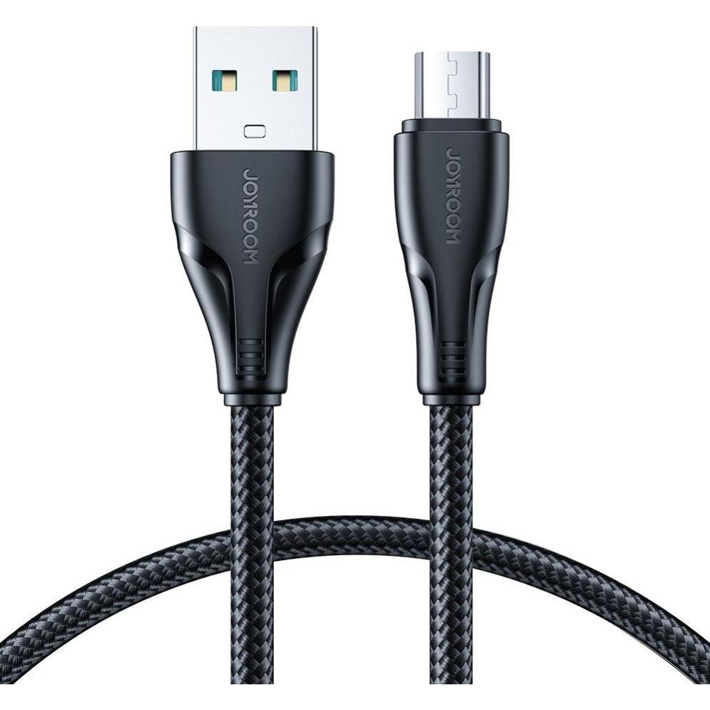 Joyroom S-UM018A11 Surpass Series 2.4A USB-A to Micro Fast Charging Data Cable 0.25m-Black (0.25 m, USB 3.0), USB Kabel