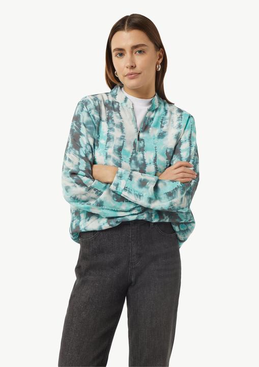 Produktbild Comma Bluse Satinbluse mit Zip-Ausschnitt (36)