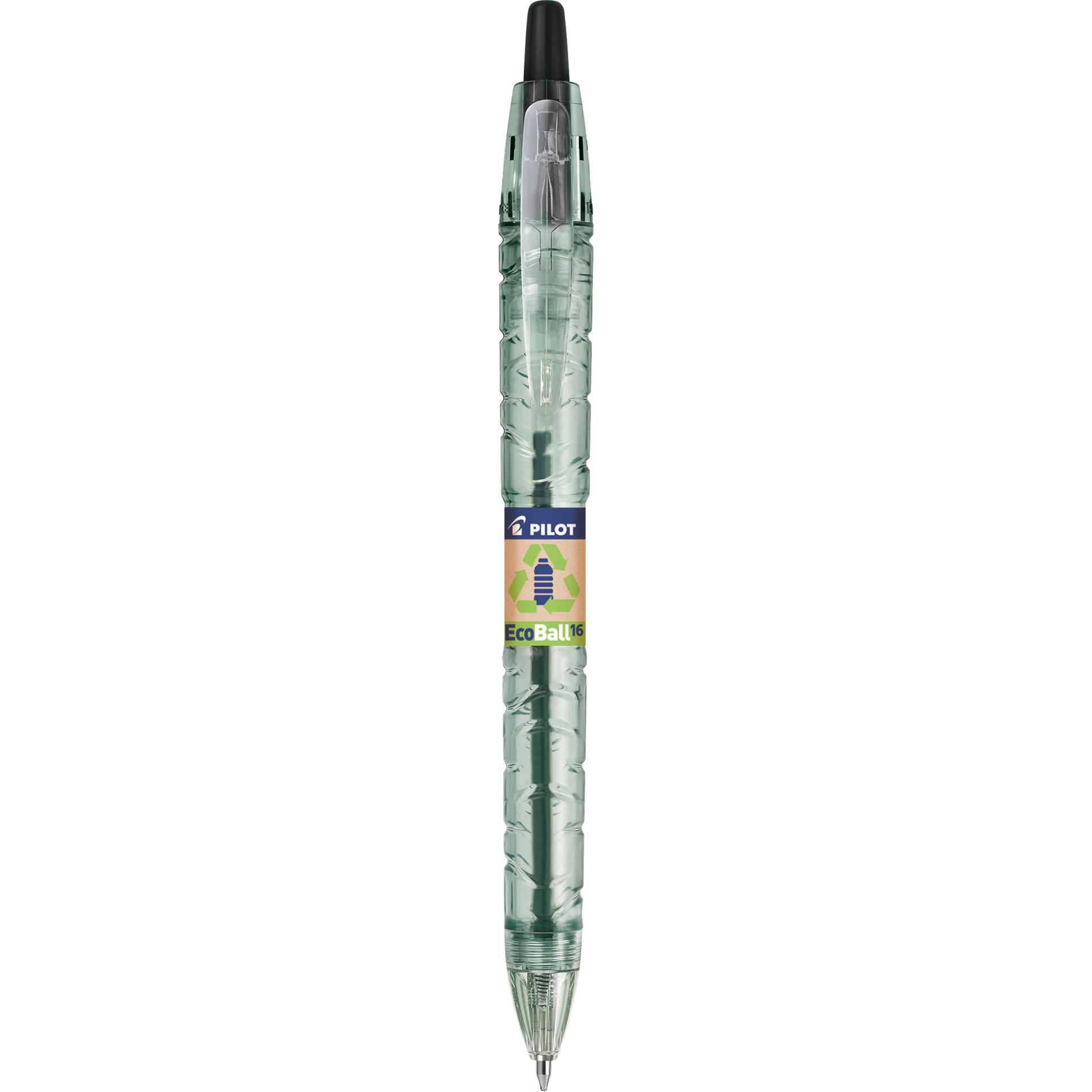 Pilot, Penne, Kugelschreiber B2P „Bottle 2 Pen“ ECOBALL XB transparent, Schreibfarbe: schwarz, 1 St. (Nero, Trasparente, 1x)