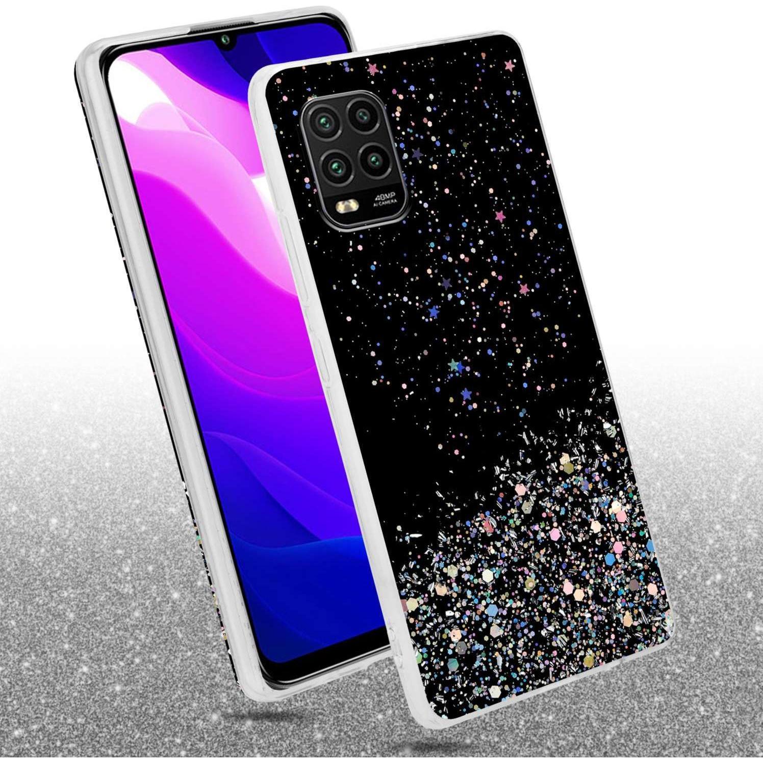 Thumbnail - Cadorabo TPU Hülle für Xiaomi Mi 10 LITE mit Glitzer (Xiaomi Mi 10 Lite), Smartphone Hülle, Schwarz