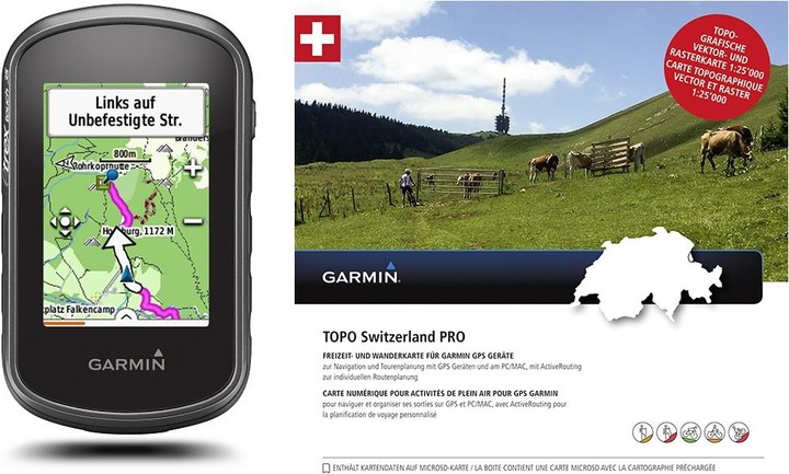 Actual product image Garmin eTrex Touch 35 + TOPO Switzerland PRO