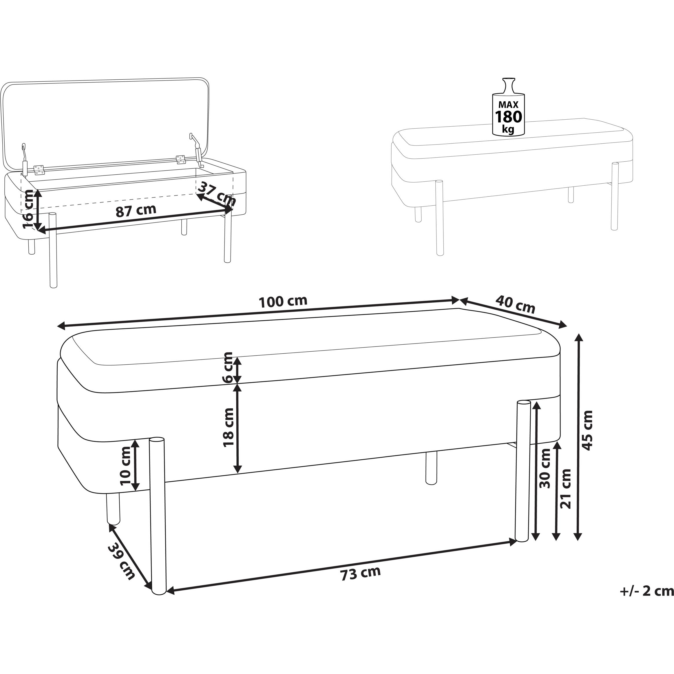 Thumbnail - Beliani, Sitzbank, Warren (40 cm)