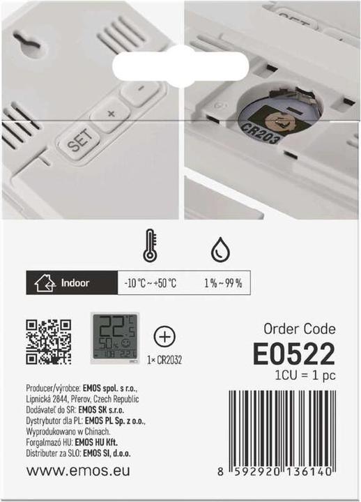 Immagine prodotto Emos Digitales Thermometer mit Hygrometer E0522