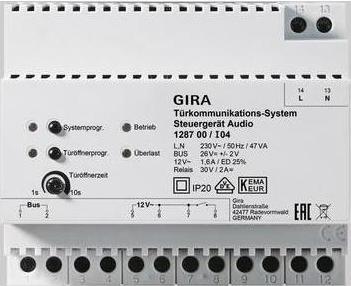 Gira Steuergerät 128700 Audio türkommunikation REG