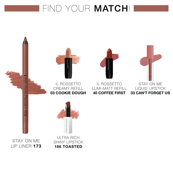 Actual product image Diego dalla Palma Stay On Me Lip Liner Long Lasting Lip Pencil 173 Caramel (173 Caramel)