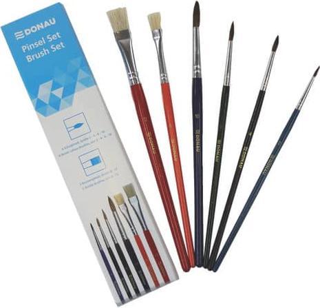 Donau Brush set size 2, 4, 6, 8, 10, 12, 6 pieces