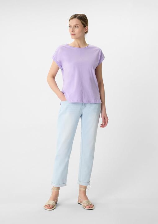 Image du produit Comma T-Shirt Jersey-T-Shirt mit fixiertem Ärmelumschlag (36)