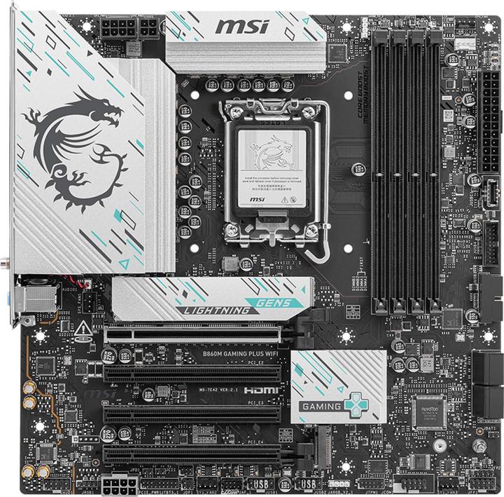 Productafbeelding MSI B860M GAMING PLUS WIFI (LGA 1851, Intel B860, mATX)