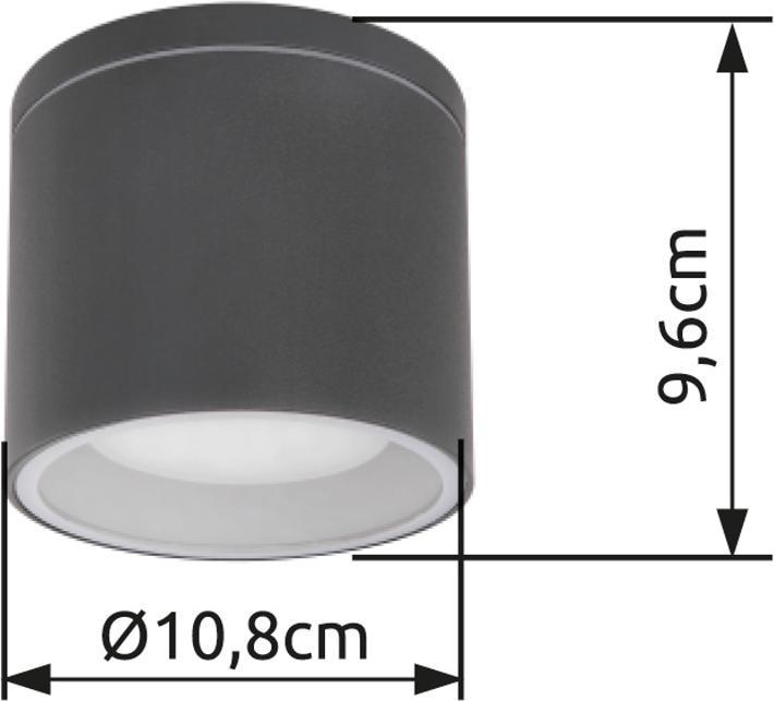 Actual product image Globo Outdoor lamp Alcala anthracite 1xGX53 LED (GX53, IP44)