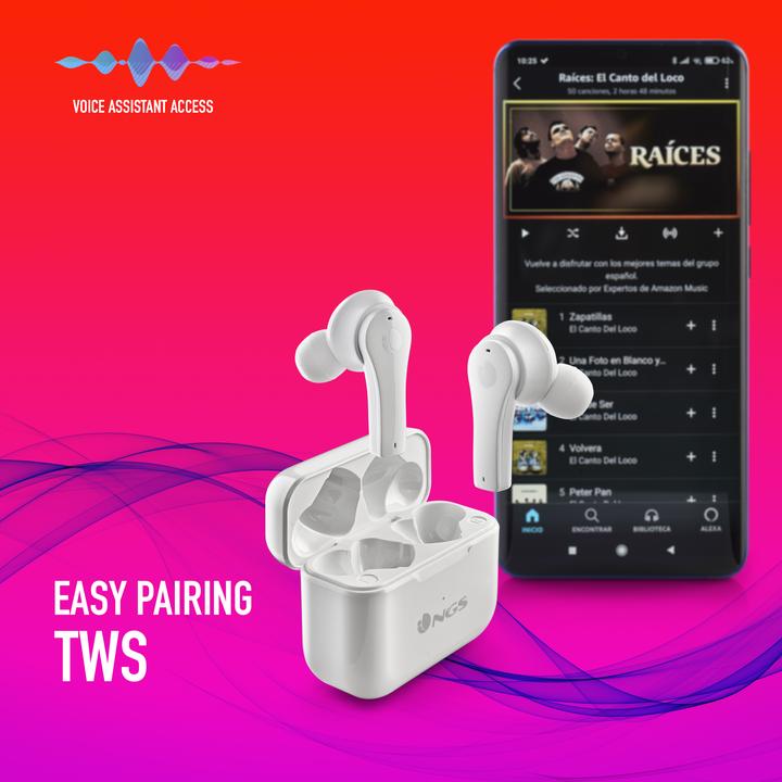 Produktbild NGS Artica bloom white (Keine Geräuschunterdrückung, 6 h, Kabellos)