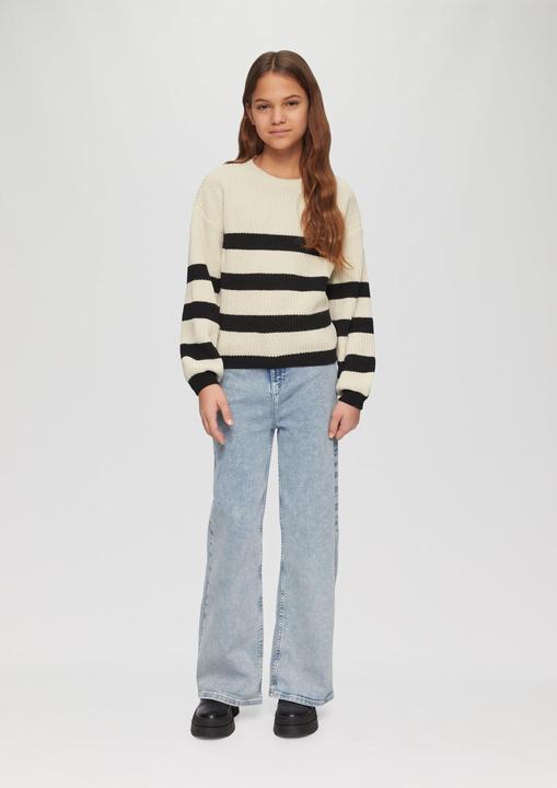 Immagine prodotto S.Oliver Strickpullover Gestreifter Pullover aus weichem Chenille-Garn (134, 140)