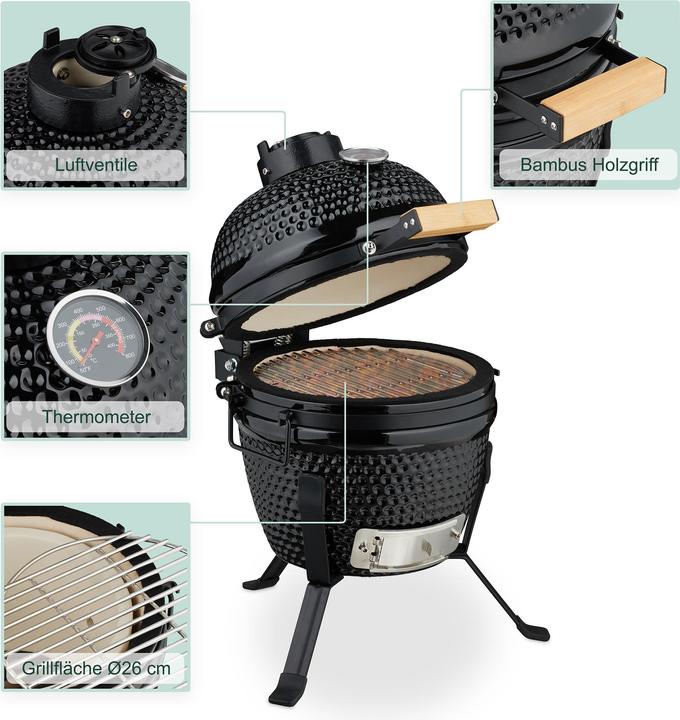 Actual product image Relaxdays Kamado-Grill (260 mm)