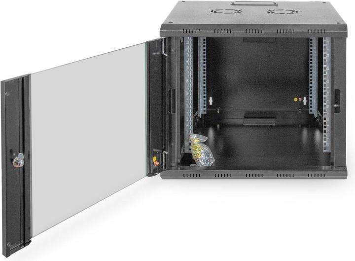 Actual product image Digitus DN-19 09U-6/6-SW Wall cabinet black (9 RU, 19 inch rack)