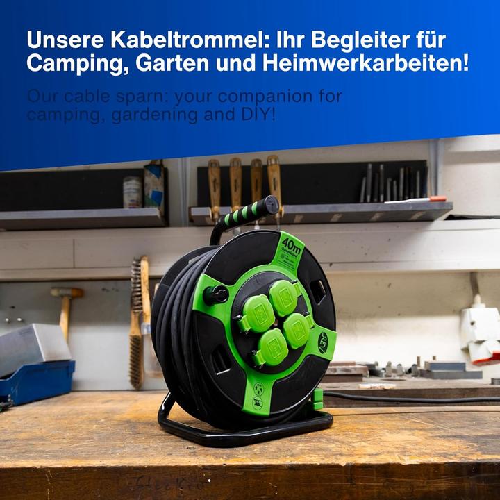 Actual product image REV Cable drum KU H05RR, 4-fold 40 m (40 m, 1.50 mm²)