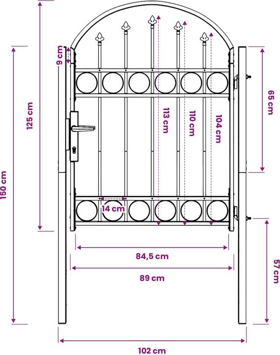 Immagine prodotto vidaXL Gartenzaun-Tor