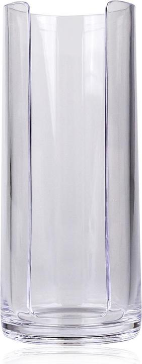 Accentra Distributeur de coton en plastique, hauteur 17cm, couleur : transparent, lot de 1/3/48