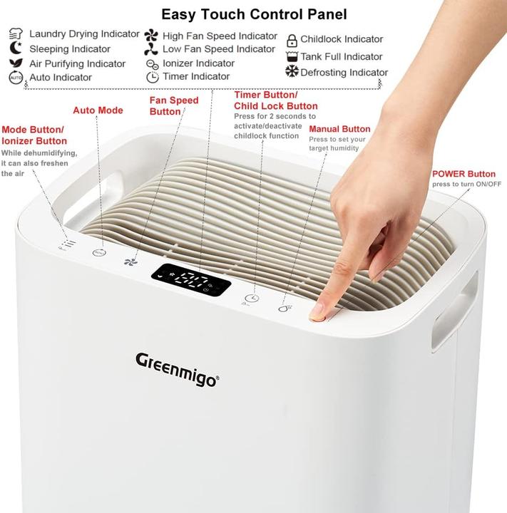 Immagine prodotto Greenmigo Luftentfeuchter ALPHA-Q20 (65 m², 20 l/24h)