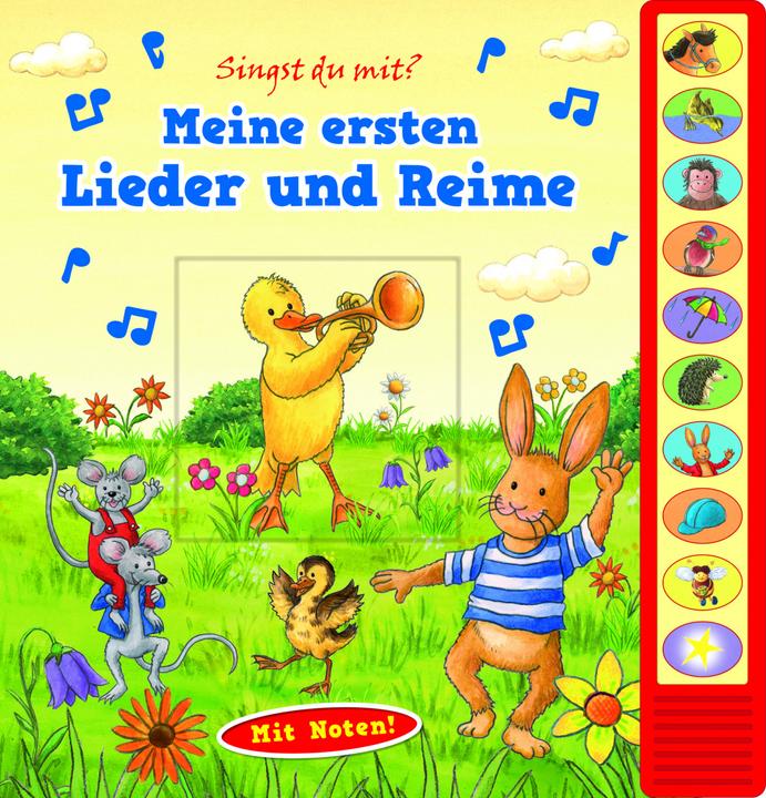Produktbild Meine ersten Lieder und Reime - Vorlese-Pappbilderbuch mit Sound (Deutsch, Phoenix International Publications Germany GmbH, 2018)