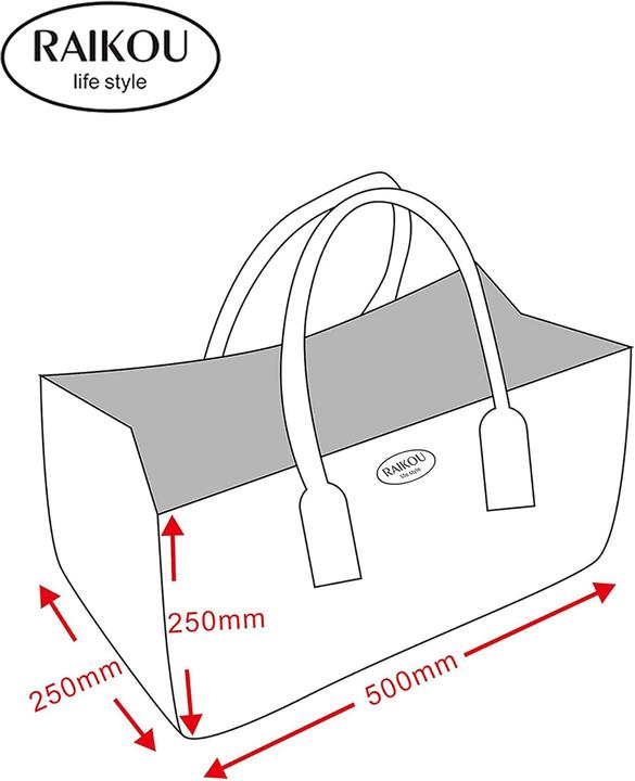 Actual product image Raikou Filz-Tasche Shopper & Kaminholztasche