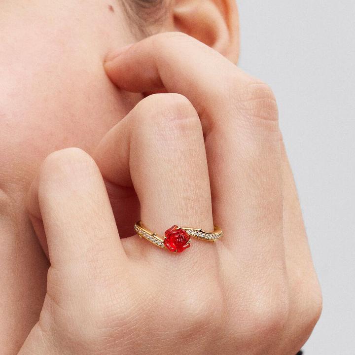 Actual product image Pandora Disney Die Schöne und das Biest Magische Rose Ring (60)