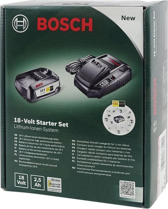 Produktbild Bosch Home & Garden Starter-Set PBA 18V (1x2,5Ah) + AL 1830 CV (18 V)