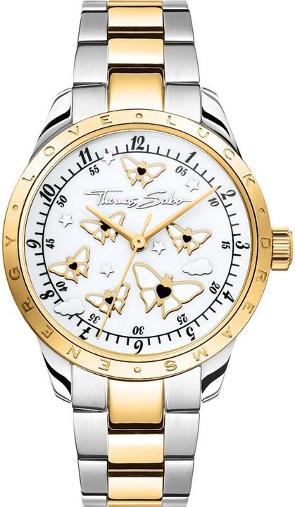 Produktbild Thomas Sabo Damenuhr mit Schmetterlingen Bicolor (Analoguhr, 34 mm)