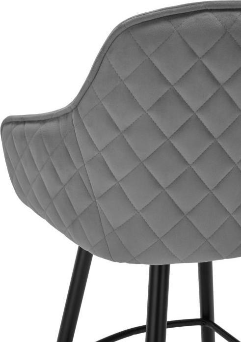 Actual product image Stolkom Set of 2 EMMA bar stools swivel 180 ° metal/velvet fabric
