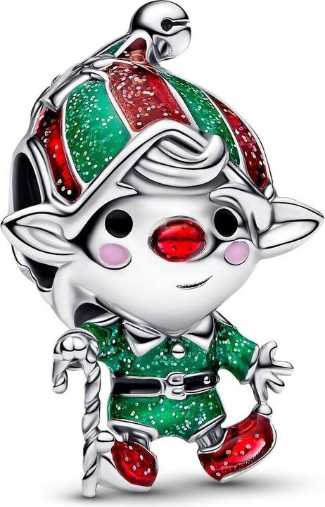 Pandora Weihnachtselfen-Charme (Emaille, Silber 925)