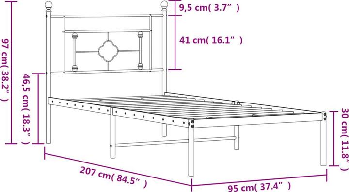 Image du produit vidaXL Bettgestell (90 x 200 cm)