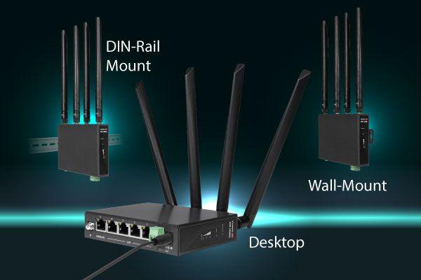 Produktbild edimax WL-Router D4G-7459AC (Industr. DIN Rail 4G LTE AC1200