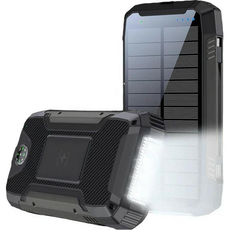 Thumbnail - Powerneed S20000Q Ladegerät für Mobilgeräte Universal Lightning Solar USB Kabelloses Aufladen Schn (20000 mAh, 18 W, 1.5...