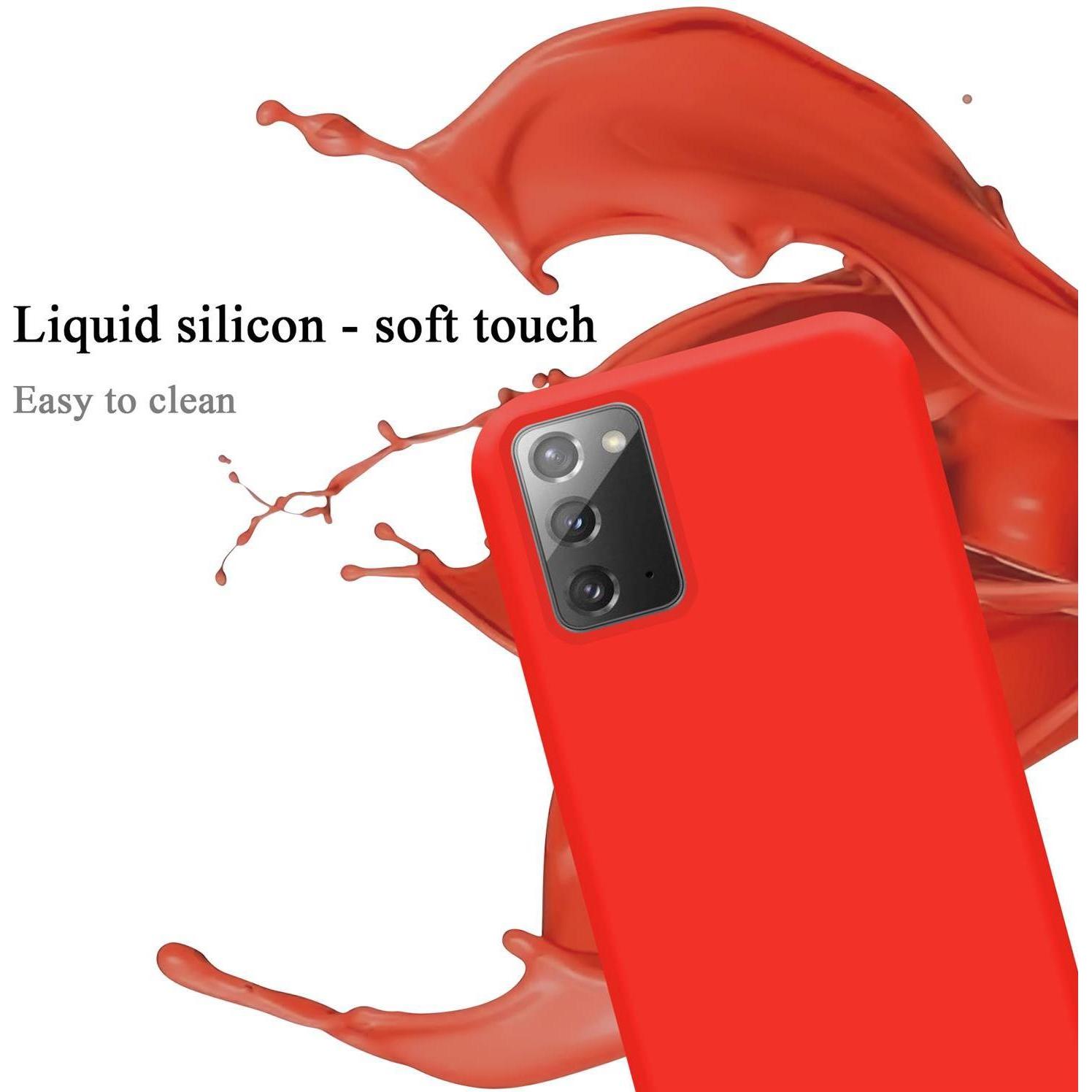 Thumbnail - Cadorabo TPU Liquid Silicone Case Cover (Samsung Galaxy Note 20), Smartphone Hülle, Rot