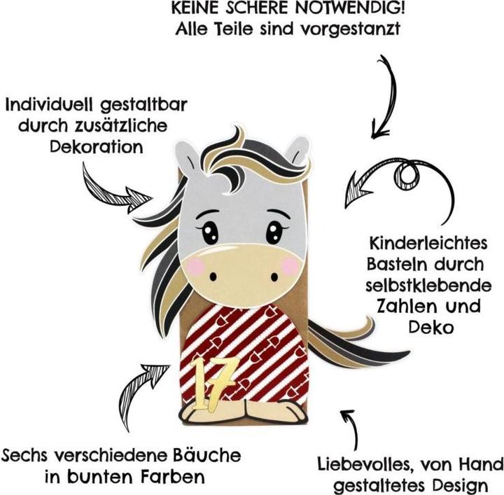 Produktbild Papierdrachen Pferdekalender Basteln