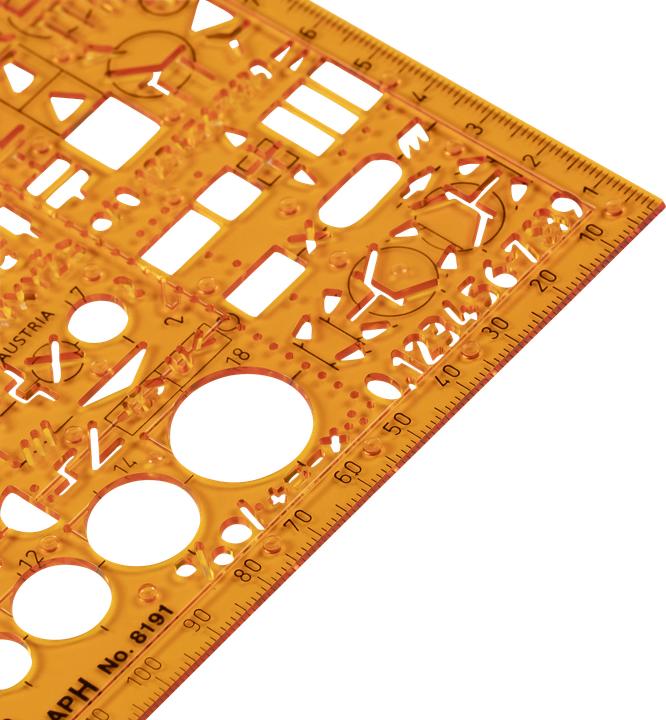 Actual product image Standardgraph Stencil School Angle orange (15.50 cm)